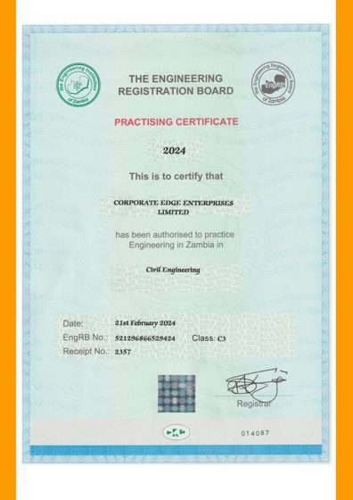 Scanned Engineering Registration for Corporate Edge Enterprises Limited